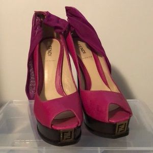 Fendi wrap heels